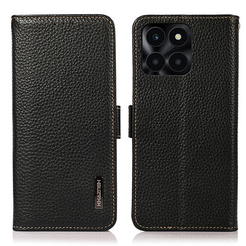 Handytasche Stand Schutzhülle Flip Leder Hülle B03H für Huawei Honor X6a Schwarz