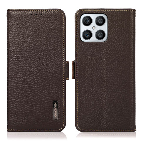 Handytasche Stand Schutzhülle Flip Leder Hülle B03H für Huawei Honor X8 4G Braun