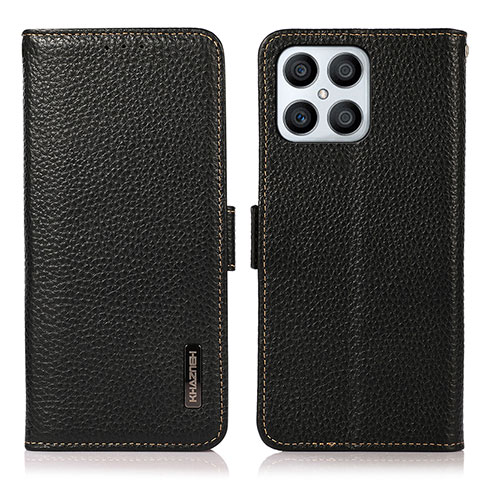 Handytasche Stand Schutzhülle Flip Leder Hülle B03H für Huawei Honor X8 4G Schwarz