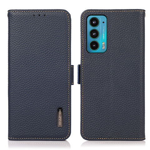 Handytasche Stand Schutzhülle Flip Leder Hülle B03H für Motorola Moto Edge Lite 5G Blau