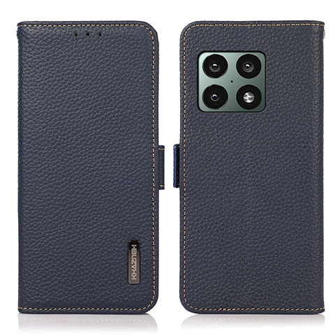 Handytasche Stand Schutzhülle Flip Leder Hülle B03H für OnePlus 10 Pro 5G Blau