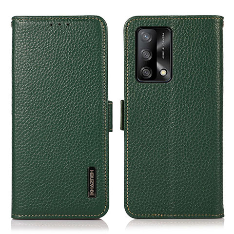 Handytasche Stand Schutzhülle Flip Leder Hülle B03H für Oppo A74 4G Grün