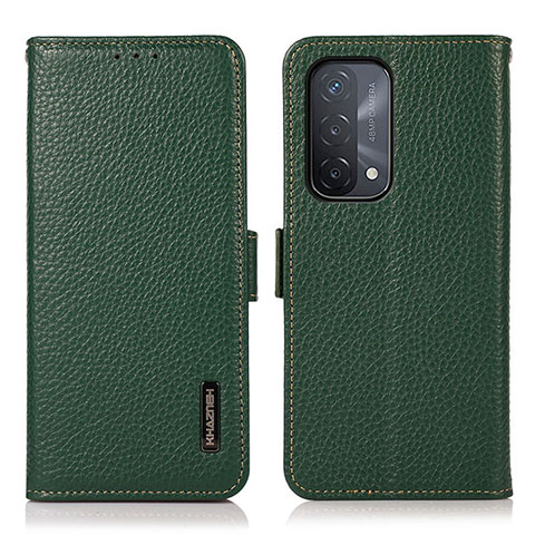 Handytasche Stand Schutzhülle Flip Leder Hülle B03H für Oppo A74 5G Grün