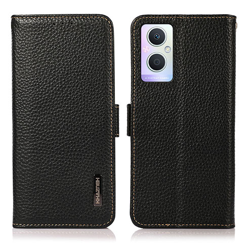 Handytasche Stand Schutzhülle Flip Leder Hülle B03H für Oppo F21 Pro 5G Schwarz