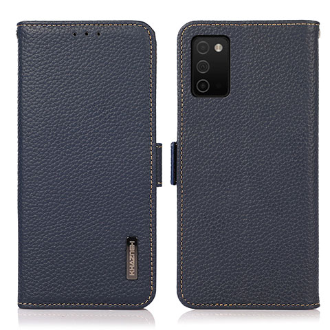 Handytasche Stand Schutzhülle Flip Leder Hülle B03H für Samsung Galaxy A03s Blau