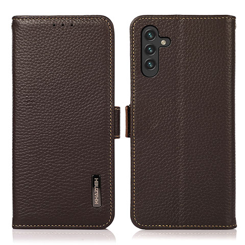 Handytasche Stand Schutzhülle Flip Leder Hülle B03H für Samsung Galaxy A04s Braun