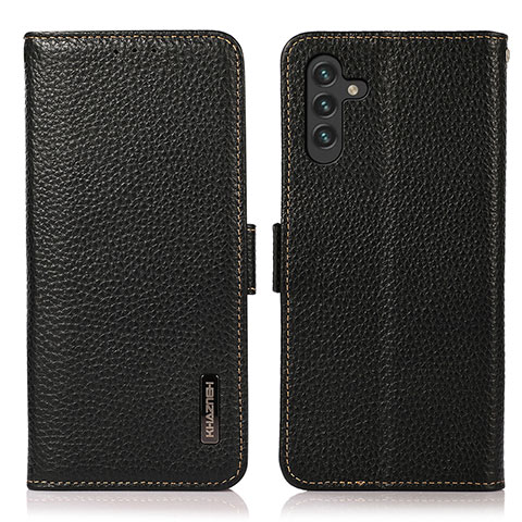 Handytasche Stand Schutzhülle Flip Leder Hülle B03H für Samsung Galaxy A04s Schwarz