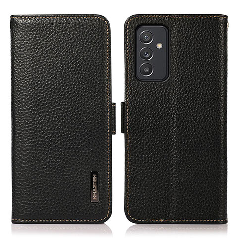 Handytasche Stand Schutzhülle Flip Leder Hülle B03H für Samsung Galaxy A25 5G Schwarz