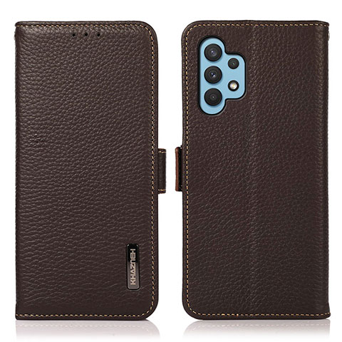 Handytasche Stand Schutzhülle Flip Leder Hülle B03H für Samsung Galaxy A32 4G Braun