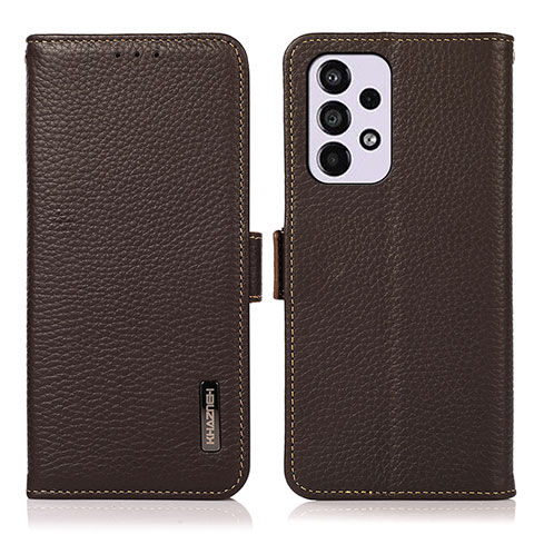 Handytasche Stand Schutzhülle Flip Leder Hülle B03H für Samsung Galaxy A33 5G Braun