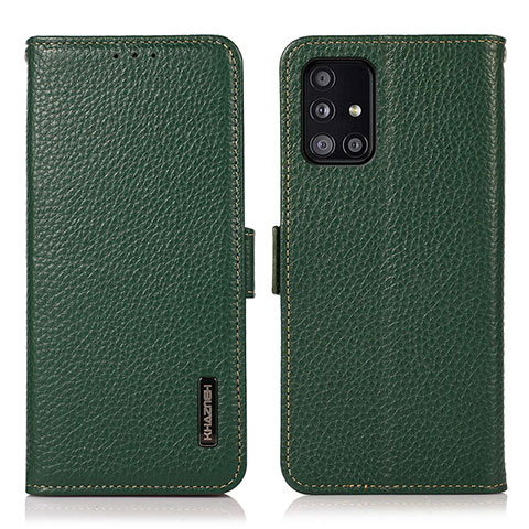 Handytasche Stand Schutzhülle Flip Leder Hülle B03H für Samsung Galaxy A51 4G Grün