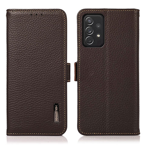 Handytasche Stand Schutzhülle Flip Leder Hülle B03H für Samsung Galaxy A72 4G Braun