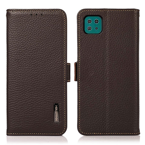 Handytasche Stand Schutzhülle Flip Leder Hülle B03H für Samsung Galaxy F42 5G Braun