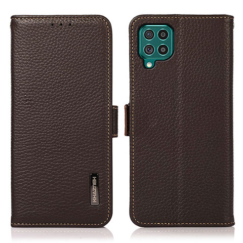 Handytasche Stand Schutzhülle Flip Leder Hülle B03H für Samsung Galaxy F62 5G Braun