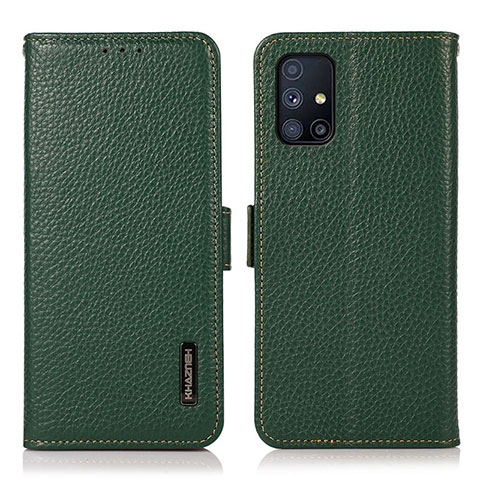 Handytasche Stand Schutzhülle Flip Leder Hülle B03H für Samsung Galaxy M51 Grün