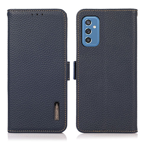 Handytasche Stand Schutzhülle Flip Leder Hülle B03H für Samsung Galaxy M52 5G Blau