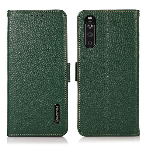 Handytasche Stand Schutzhülle Flip Leder Hülle B03H für Sony Xperia 10 III Grün