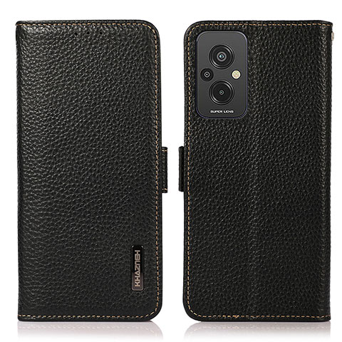 Handytasche Stand Schutzhülle Flip Leder Hülle B03H für Xiaomi Redmi 11 Prime 4G Schwarz