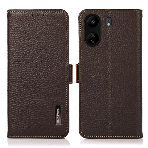 Handytasche Stand Schutzhülle Flip Leder Hülle B03H für Xiaomi Redmi 13C Braun