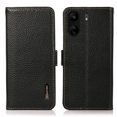 Handytasche Stand Schutzhülle Flip Leder Hülle B03H für Xiaomi Redmi 13C Schwarz