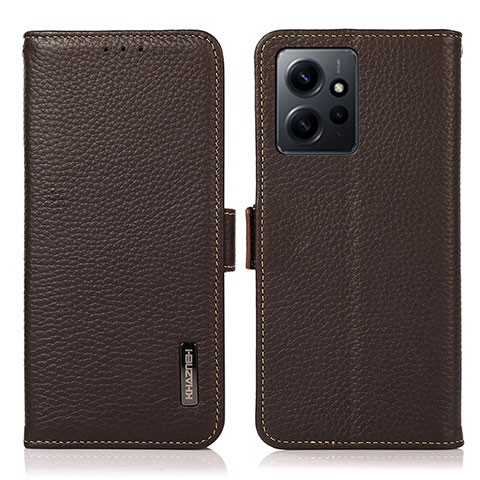 Handytasche Stand Schutzhülle Flip Leder Hülle B03H für Xiaomi Redmi Note 12 4G Braun