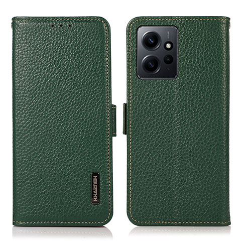 Handytasche Stand Schutzhülle Flip Leder Hülle B03H für Xiaomi Redmi Note 12 4G Grün