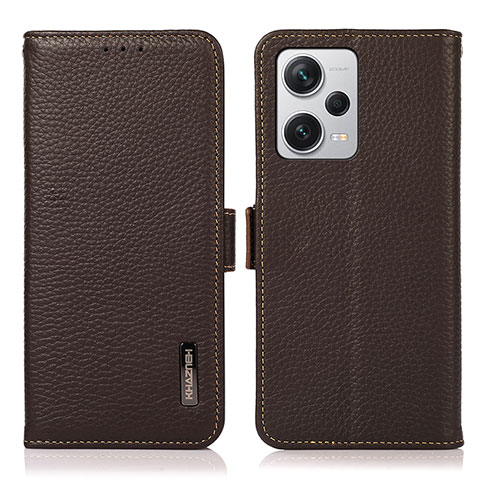 Handytasche Stand Schutzhülle Flip Leder Hülle B03H für Xiaomi Redmi Note 12 Explorer Braun