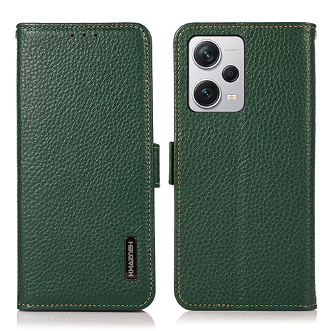 Handytasche Stand Schutzhülle Flip Leder Hülle B03H für Xiaomi Redmi Note 12 Explorer Grün