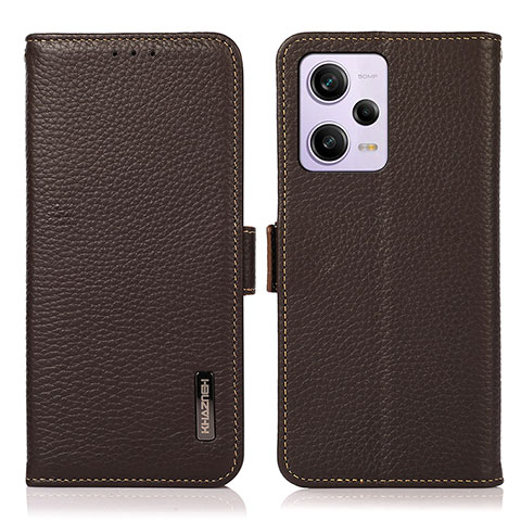 Handytasche Stand Schutzhülle Flip Leder Hülle B03H für Xiaomi Redmi Note 12 Pro 5G Braun