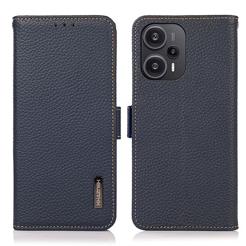 Handytasche Stand Schutzhülle Flip Leder Hülle B03H für Xiaomi Redmi Note 12 Turbo 5G Blau