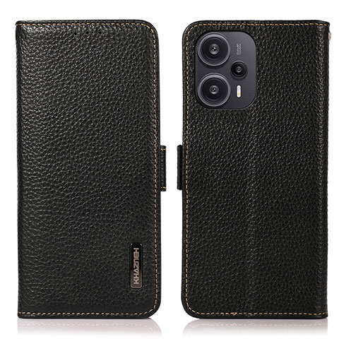 Handytasche Stand Schutzhülle Flip Leder Hülle B03H für Xiaomi Redmi Note 12 Turbo 5G Schwarz