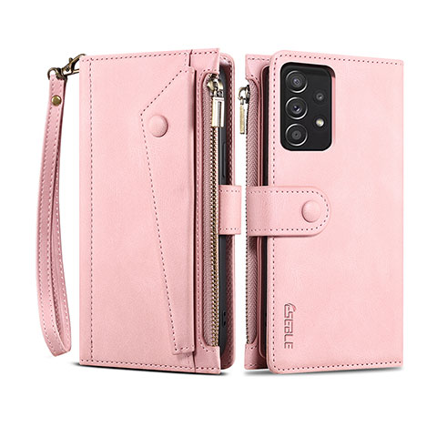 Handytasche Stand Schutzhülle Flip Leder Hülle B03S für Samsung Galaxy A33 5G Rosegold