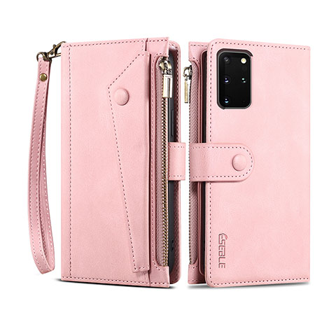 Handytasche Stand Schutzhülle Flip Leder Hülle B03S für Samsung Galaxy S20 Plus 5G Rosegold