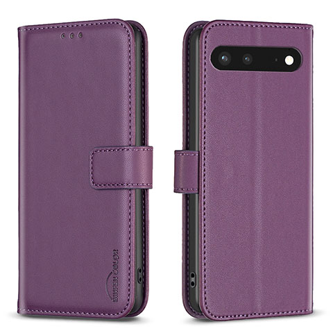 Handytasche Stand Schutzhülle Flip Leder Hülle B04F für Google Pixel 7 5G Violett