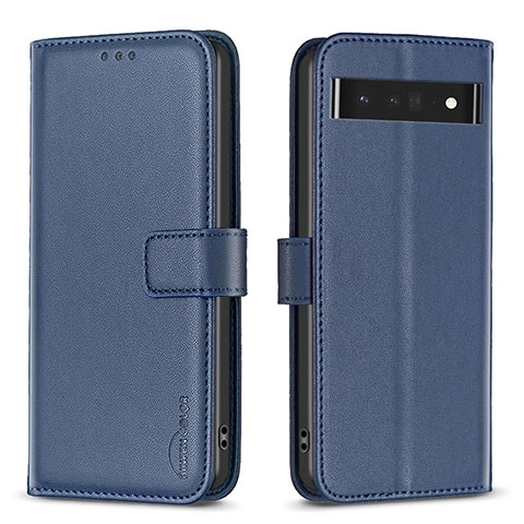 Handytasche Stand Schutzhülle Flip Leder Hülle B04F für Google Pixel 7 Pro 5G Blau