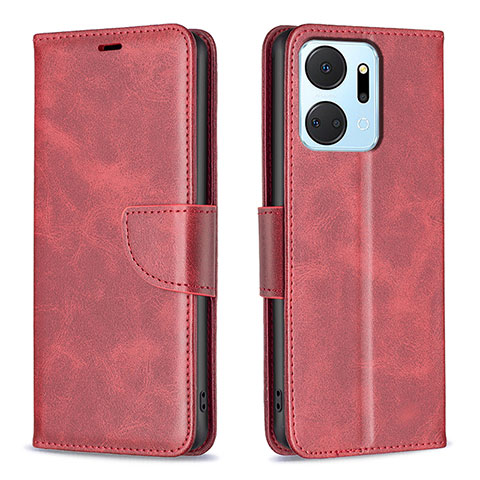 Handytasche Stand Schutzhülle Flip Leder Hülle B04F für Huawei Honor X7a Rot