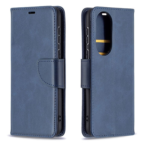 Handytasche Stand Schutzhülle Flip Leder Hülle B04F für Huawei P50 Blau