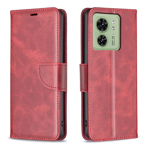 Handytasche Stand Schutzhülle Flip Leder Hülle B04F für Motorola Moto Edge (2023) 5G Rot