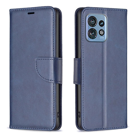 Handytasche Stand Schutzhülle Flip Leder Hülle B04F für Motorola Moto Edge 40 Pro 5G Blau