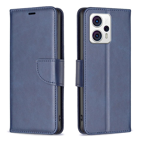 Handytasche Stand Schutzhülle Flip Leder Hülle B04F für Motorola Moto G13 Blau