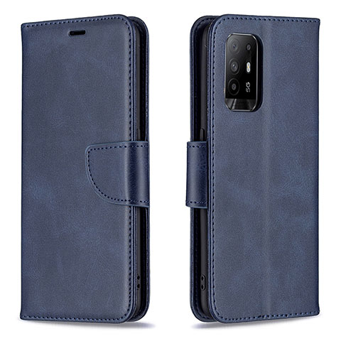 Handytasche Stand Schutzhülle Flip Leder Hülle B04F für Oppo A94 5G Blau