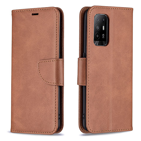 Handytasche Stand Schutzhülle Flip Leder Hülle B04F für Oppo A94 5G Braun