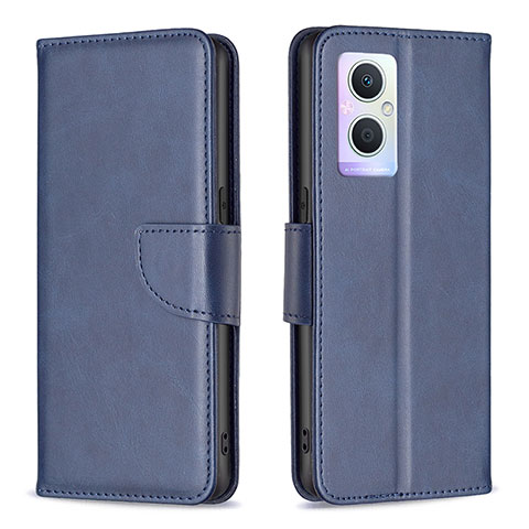 Handytasche Stand Schutzhülle Flip Leder Hülle B04F für Oppo A96 5G Blau