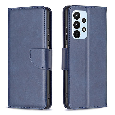 Handytasche Stand Schutzhülle Flip Leder Hülle B04F für Samsung Galaxy A23 4G Blau