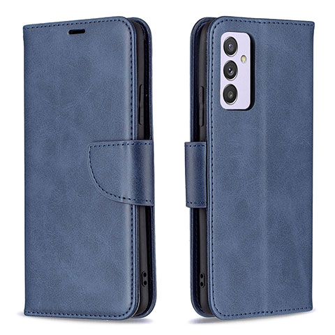 Handytasche Stand Schutzhülle Flip Leder Hülle B04F für Samsung Galaxy A24 4G Blau