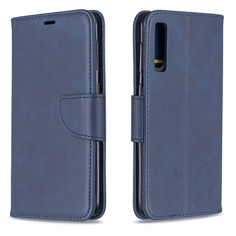 Handytasche Stand Schutzhülle Flip Leder Hülle B04F für Samsung Galaxy A30S Blau