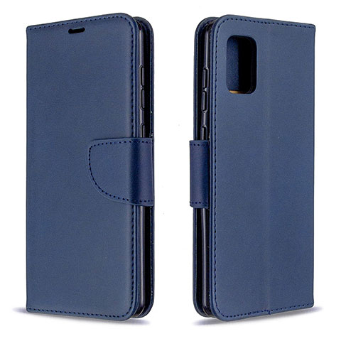 Handytasche Stand Schutzhülle Flip Leder Hülle B04F für Samsung Galaxy A31 Blau