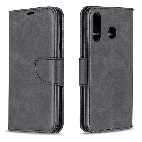 Handytasche Stand Schutzhülle Flip Leder Hülle B04F für Samsung Galaxy A40s Schwarz