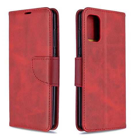 Handytasche Stand Schutzhülle Flip Leder Hülle B04F für Samsung Galaxy A41 Rot