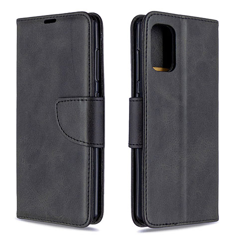 Handytasche Stand Schutzhülle Flip Leder Hülle B04F für Samsung Galaxy A41 Schwarz